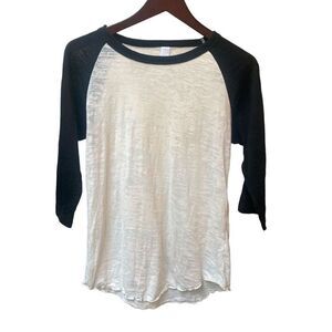 Alternative Apparel Woman’s 3/4 Length organic Cotton Top Size Small
